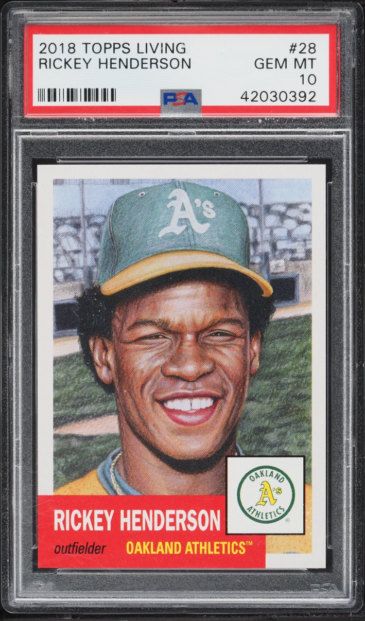 2018 Topps Living Rickey Henderson #28 PSA 10 GEM MINT