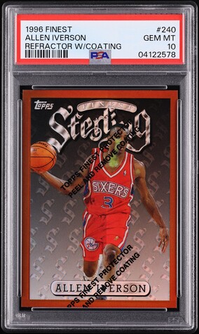 2008 Topps Chrome Refractor Allen Iverson #3 PSA 9 MINT on