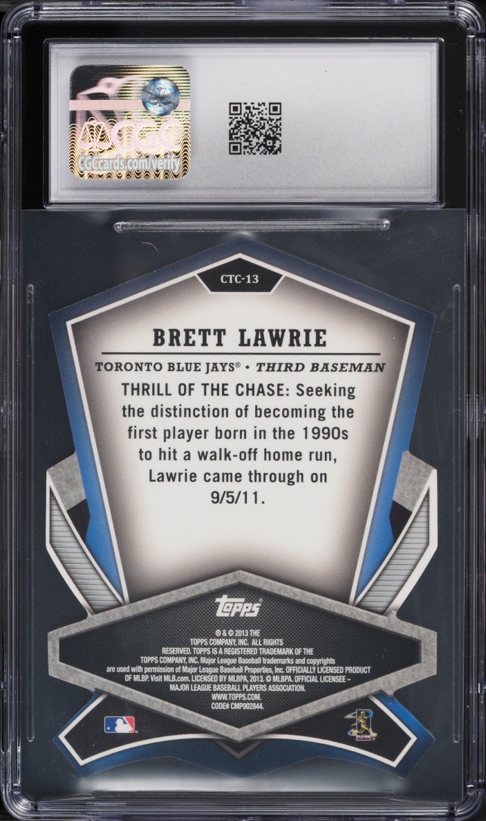 2013 Topps Cut To The Chase Brett Lawrie #CTC-13 CGC 10 GEM MINT