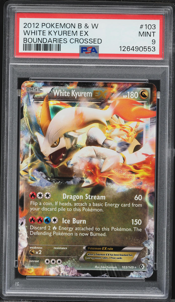 2012 Pokemon Black & White Boundaries Crossed Holo White Kyurem EX #103 PSA 9 MINT