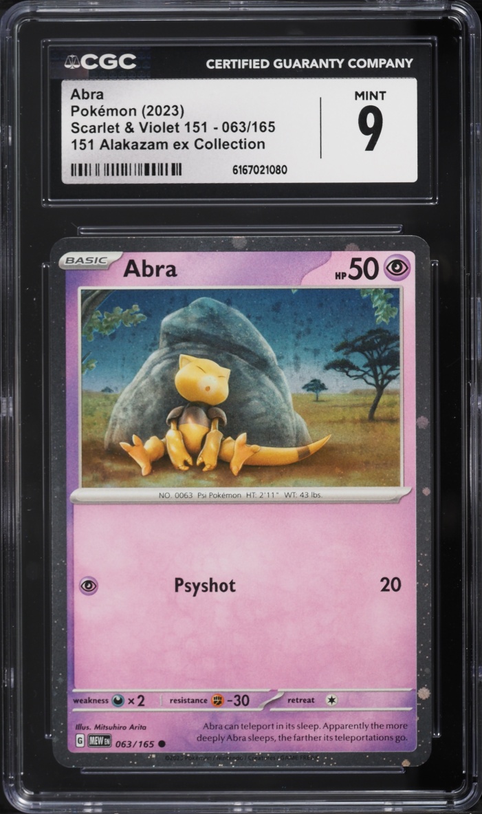 2023 Pokemon Scarlet & Violet Promo 151 Collection Abra #63 CGC 9 MINT