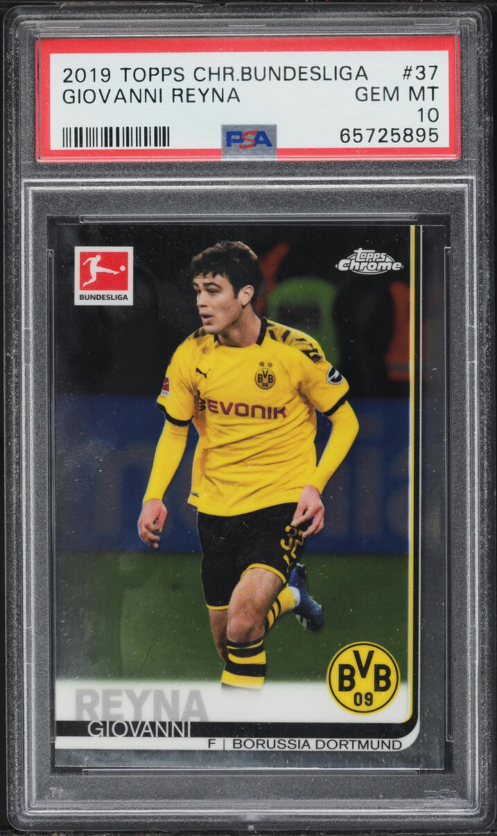 2019 Topps Chrome Bundesliga Giovanni Reyna #37 PSA 10 GEM MINT