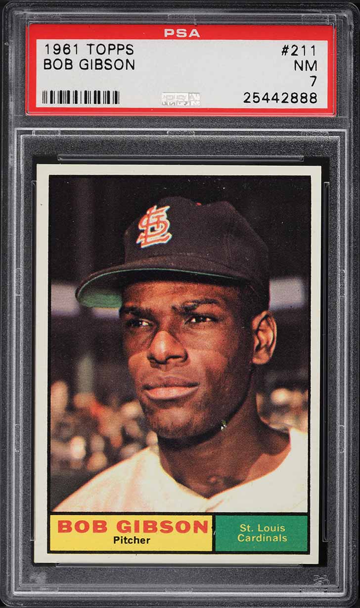 1961 Topps Bob Gibson #211 PSA 7 NRMT