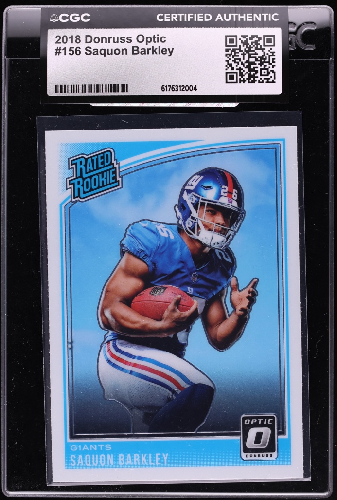 2018 Donruss Optic Saquon Barkley ROOKIE #156 CGC AUTH