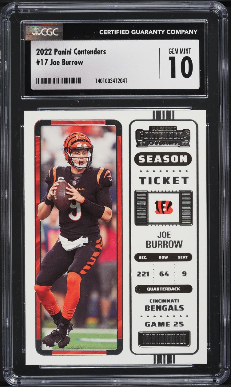 2022 Panini Contenders Joe Burrow #17 CGC 10 GEM MINT