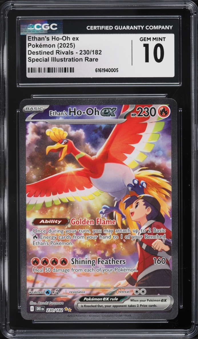 2025 Pokemon Scarlet & Violet Destined Rivals SIR Ethan's Ho-Oh Ex #230 CGC 10 GEM MINT