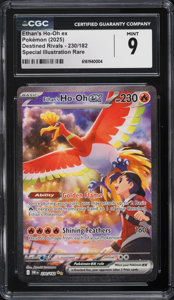 2025 Pokemon Scarlet & Violet Destined Rivals SIR Ethan's Ho-Oh Ex #230 CGC 9 MINT