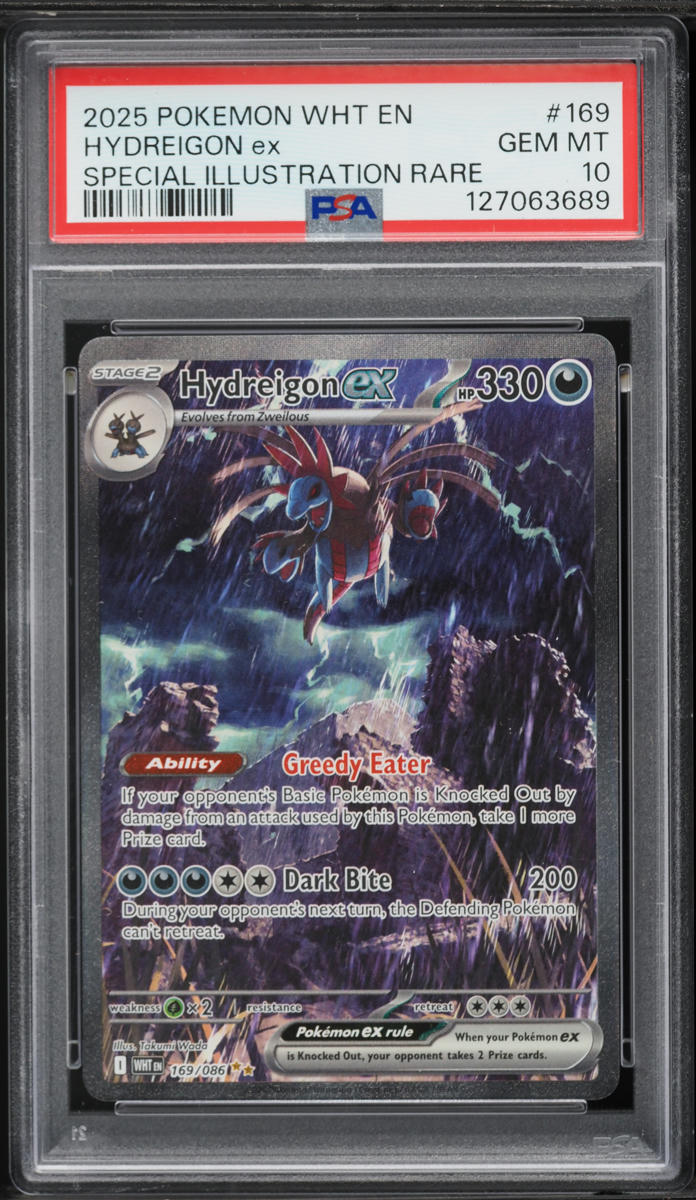 2025 Pokemon Scarlet & Violet White Flare SIR Hydreigon ex #169 PSA 10 GEM MINT