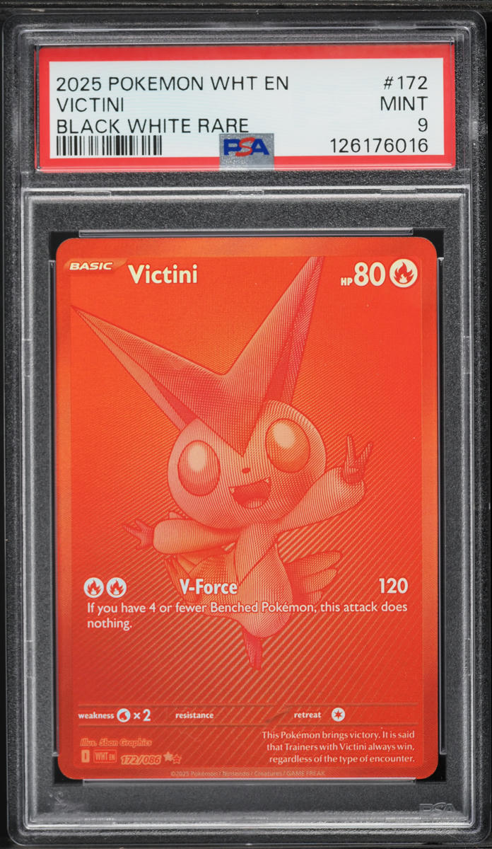 2025 Pokemon Scarlet & Violet White Flare BWR Victini #172 PSA 9 MINT