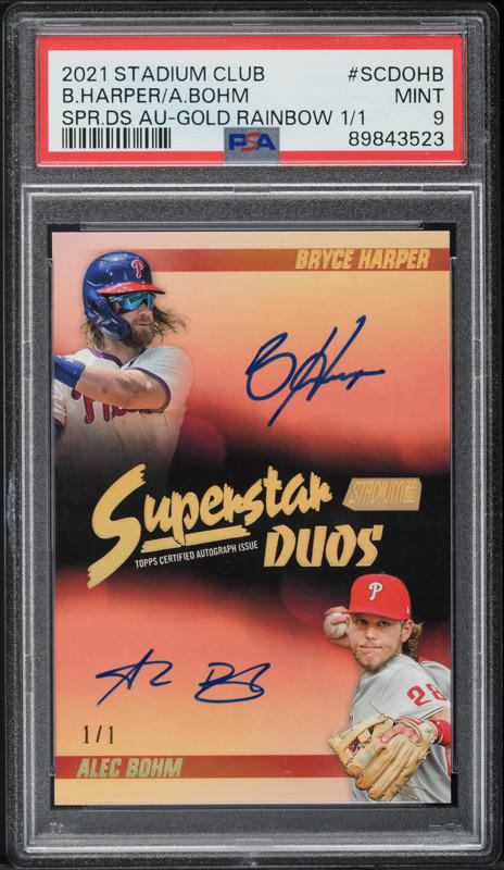 2018 Bowman Chrome Refractor Alec Bohm ROOKIE RC AUTO /499 BGS 9.5