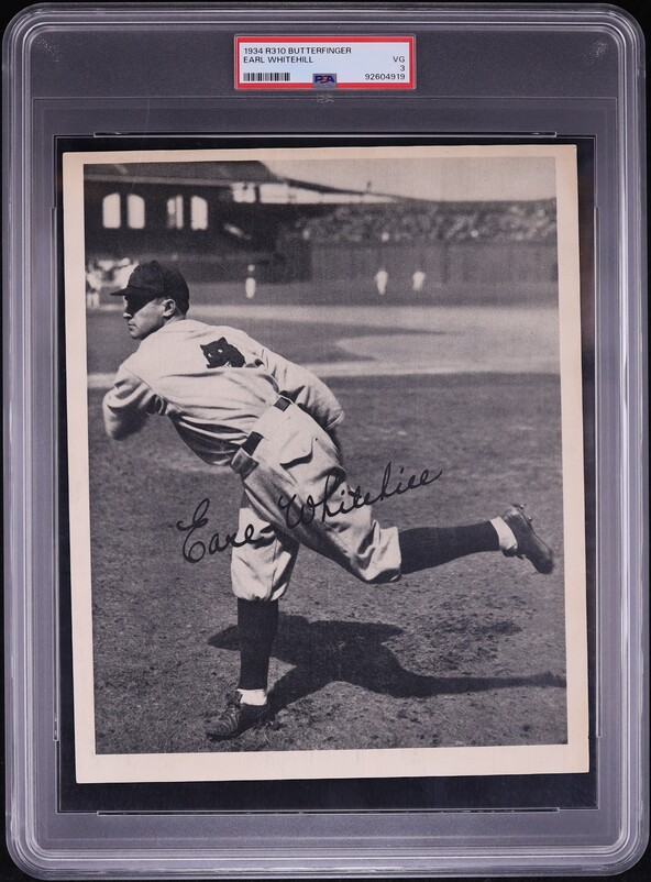 1934 R310 Butterfinger Earl Whitehill PSA 3 VG