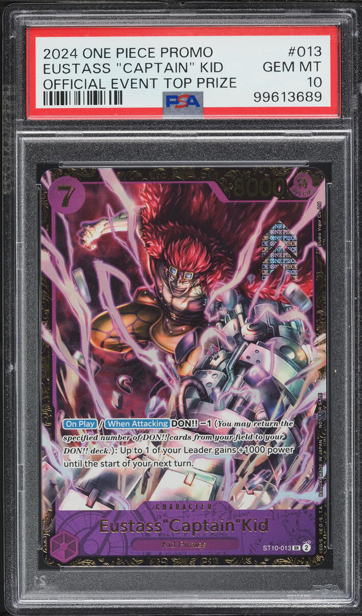 2024 One Piece Promo Event Top Prize SR Eustass "Captain" Kid #ST10-013 PSA 10 GEM MINT