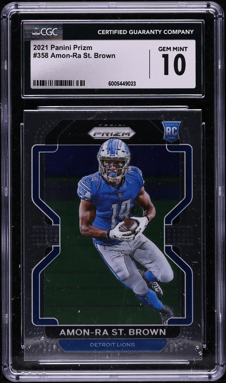 2021 Panini Prizm Amon-Ra St. Brown ROOKIE #358 CGC 10 GEM MINT