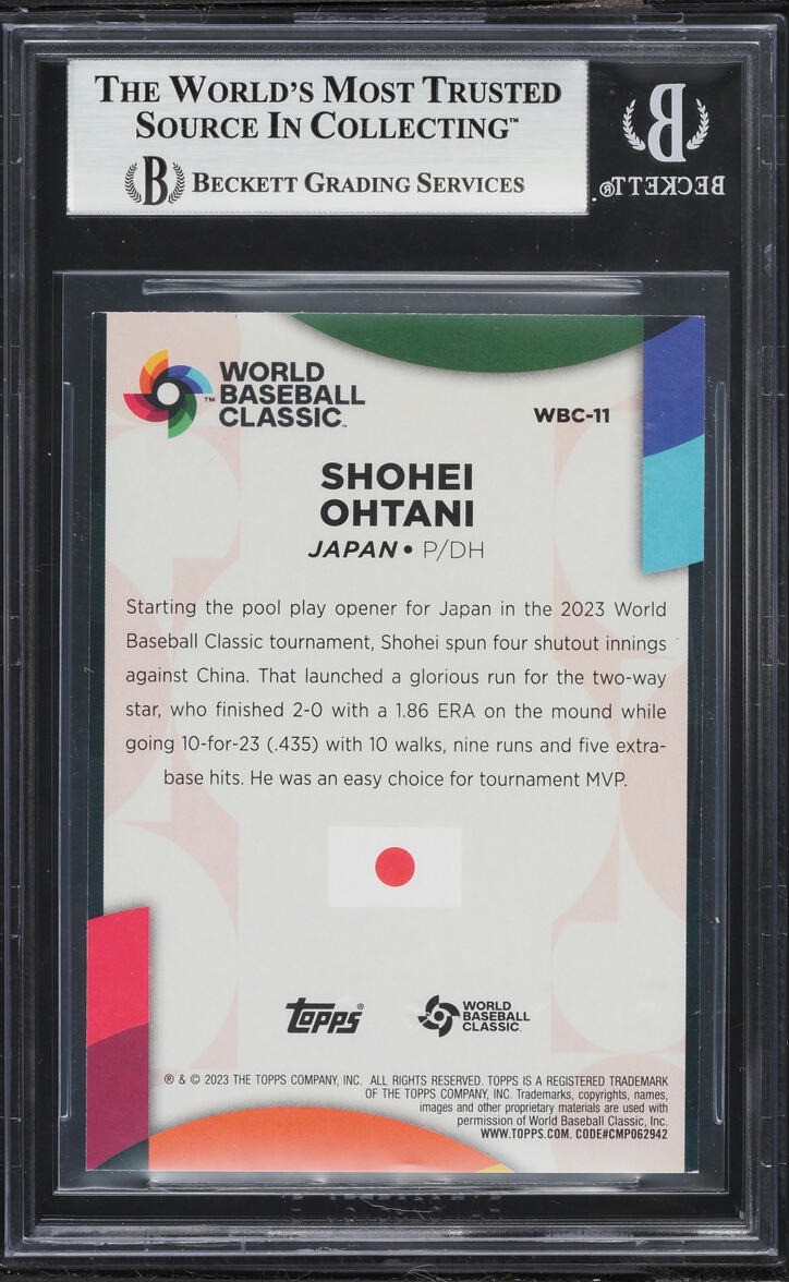 2023 Topps '23 World Baseball Classic Stars Shohei Ohtani #WBC-11 BGS 8.5 NM-MT+