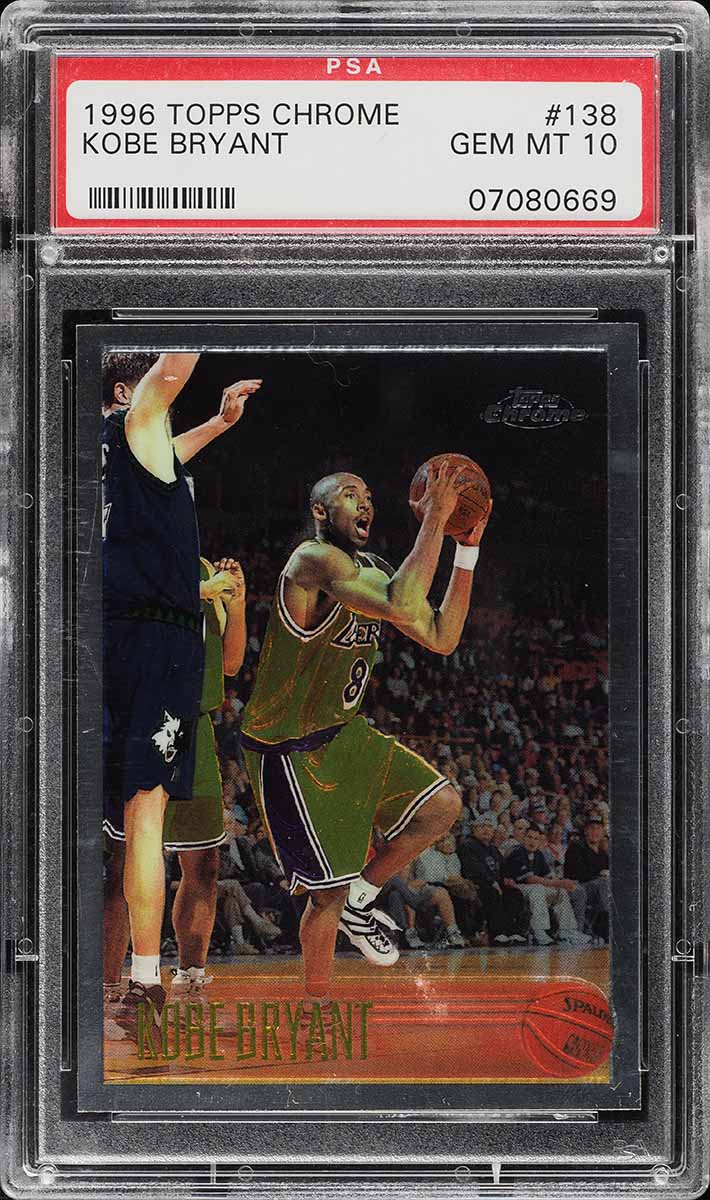 1996-97 Topps Chrome #138 Kobe Bryant RC PSA 8 on Fanatics Collect