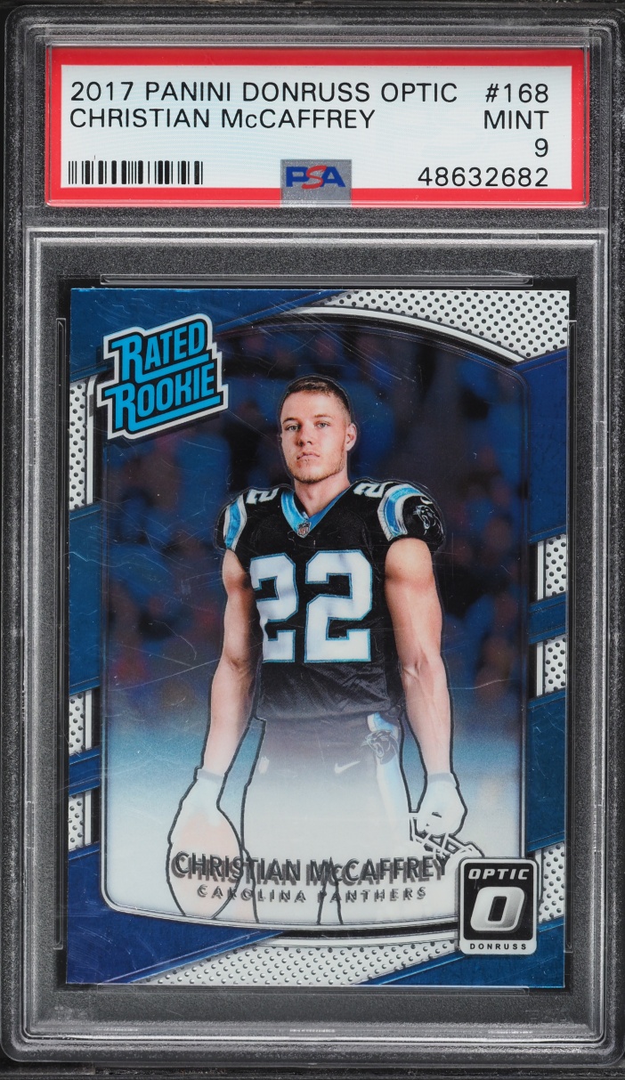 2017 Donruss Optic Christian McCaffrey ROOKIE #168 PSA 9 MINT