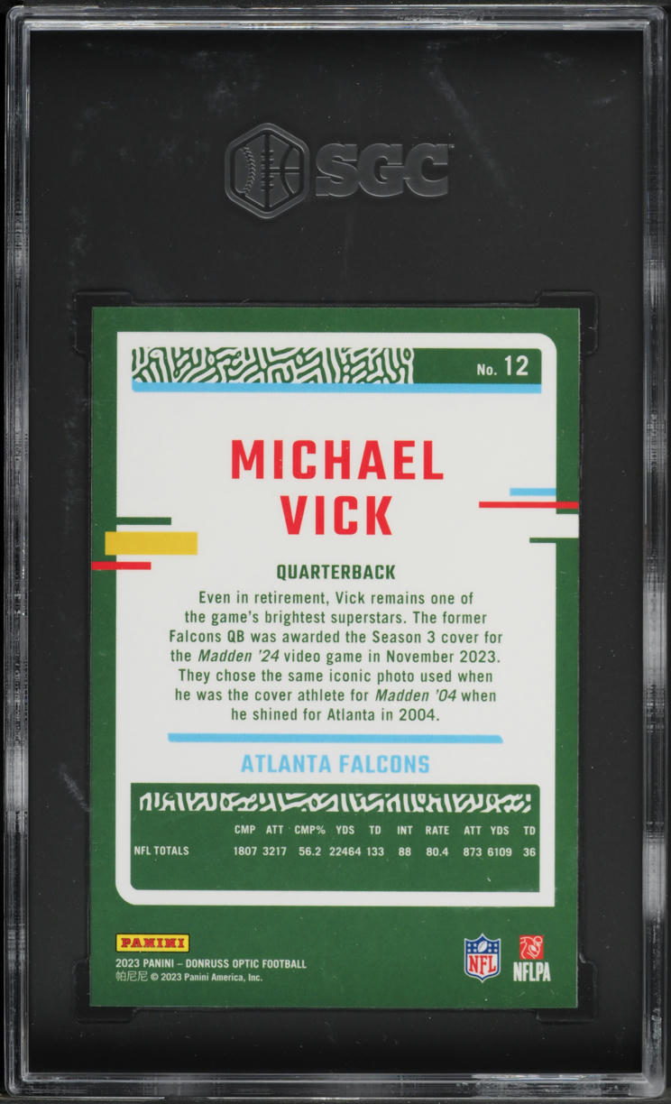 2023 Donruss Optic Michael Vick #12 SGC 9 MINT