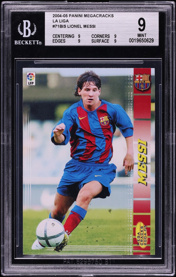 2004 Panini Sports Mega Cracks La Liga Lionel Messi ROOKIE #71 BGS 9 MINT