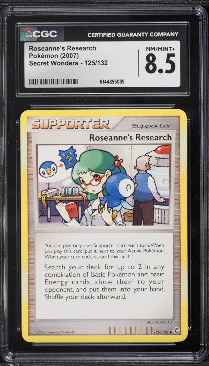 2007 Pokemon Diamond & Pearl Secret Wonders Roseanne's Research #125 CGC 8.5 NM-MT+