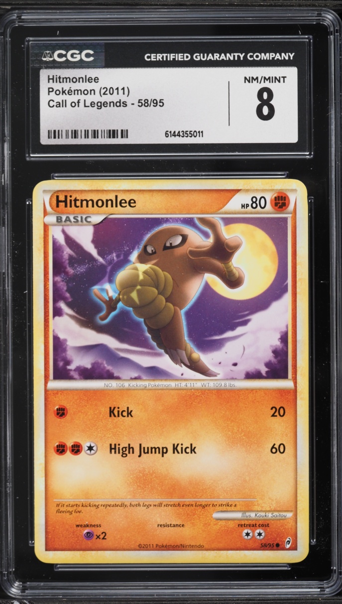 2011 Pokemon Call Of Legends Hitmonlee #58 CGC 8 NM-MT