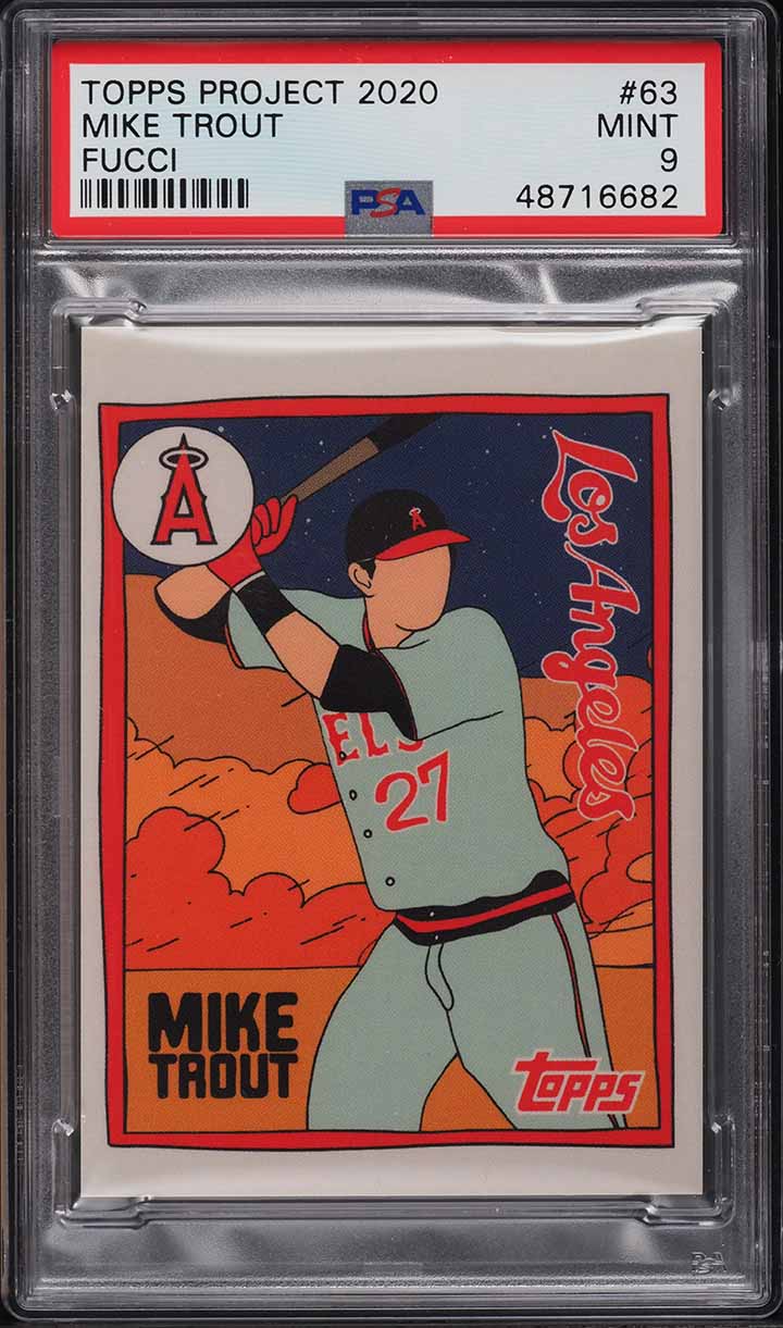 2020 Topps Project '20 Fucci Mike Trout #63 PSA 9 MINT