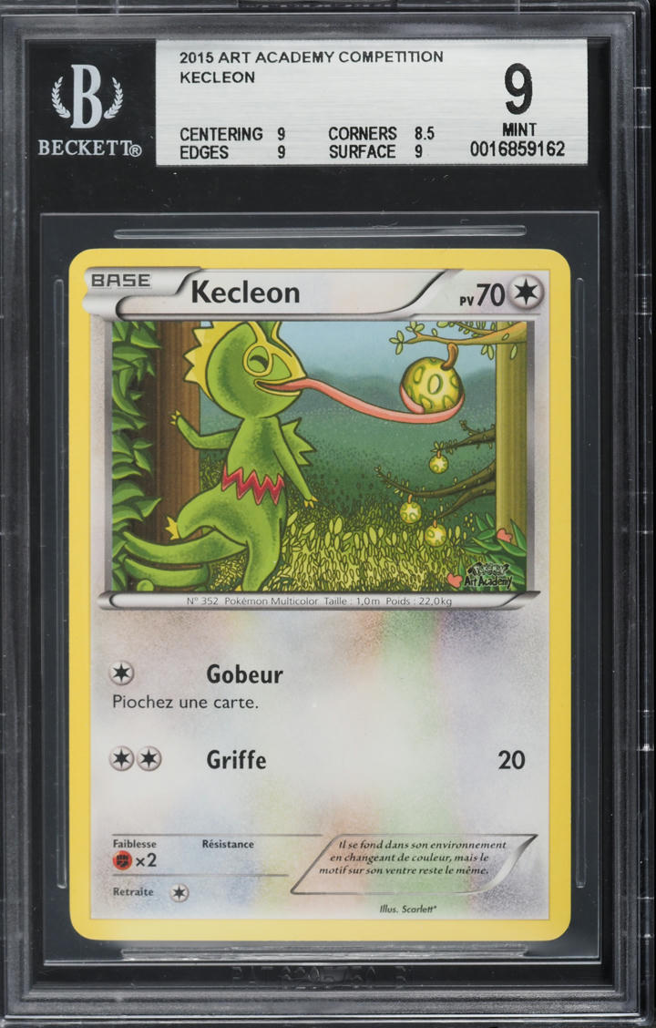 2015 Pokemon French Art Academy Competition Scarlett Kecleon BGS 9 MINT