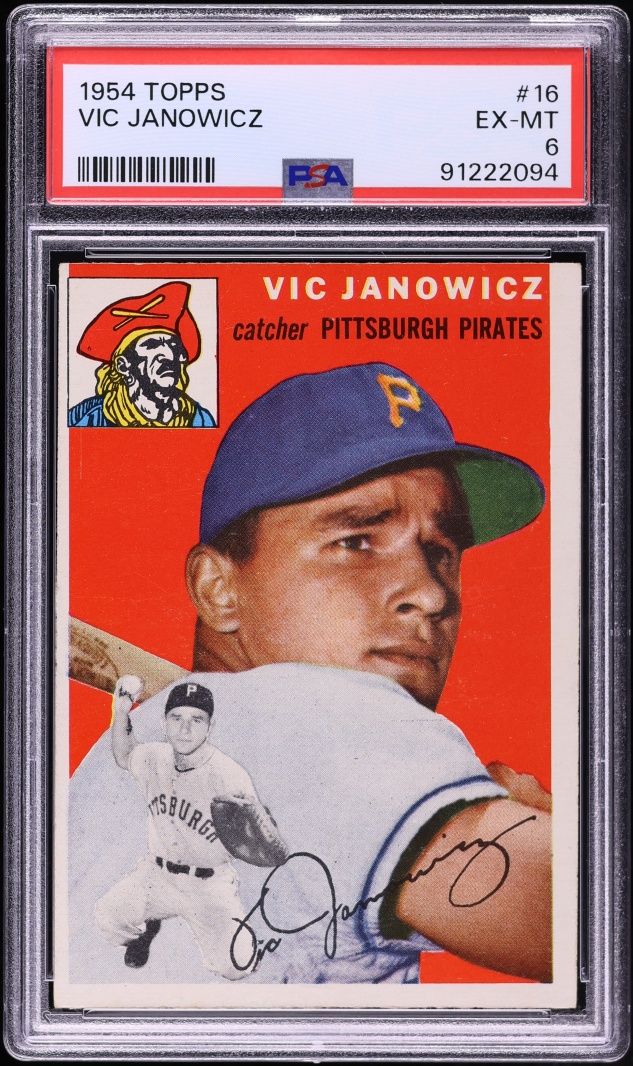 1954 Topps Vic Janowicz #16 PSA 6 EXMT