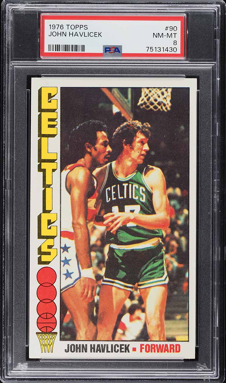 1976 Topps Basketball John Havlicek #90 PSA 8 NM-MT