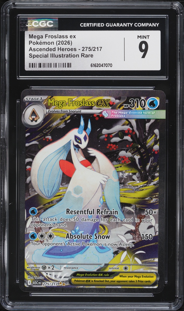 2026 Pokemon Mega Evolution Ascended Heroes SIR Mega Froslass Ex #275 CGC 9 MINT