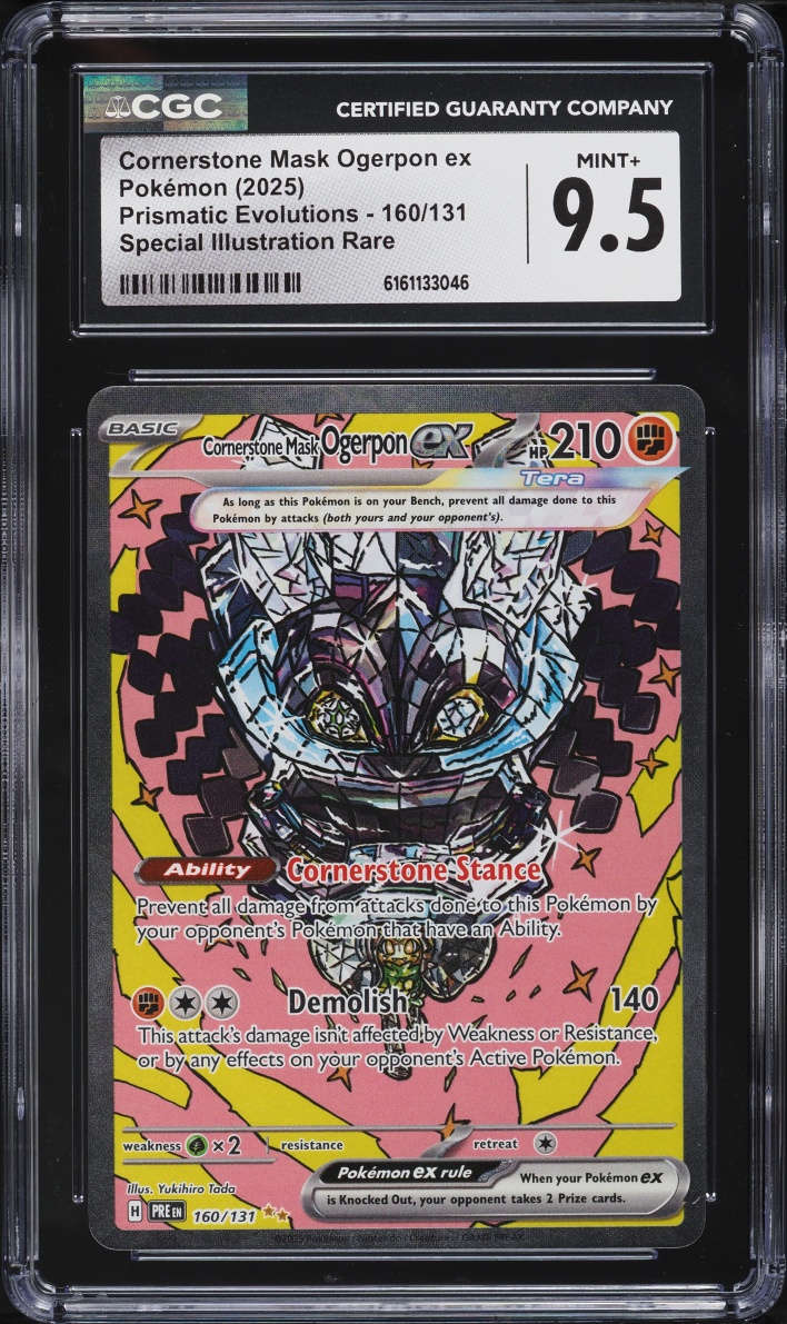 2025 Pokemon Scarlet & Violet Prismatic Evolutions SIR Cornerstone Mask Ogerpon ex #160 CGC 9.5
