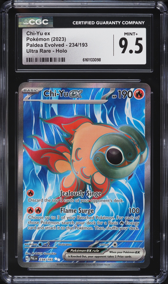 2023 Pokemon Scarlet & Violet Paldea Evolved Full Art Chi-Yu ex #234 CGC 9.5 MINT+