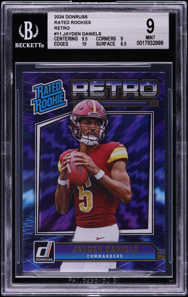 2024 Donruss Retro Jayden Daniels ROOKIE #11 BGS 9 MINT