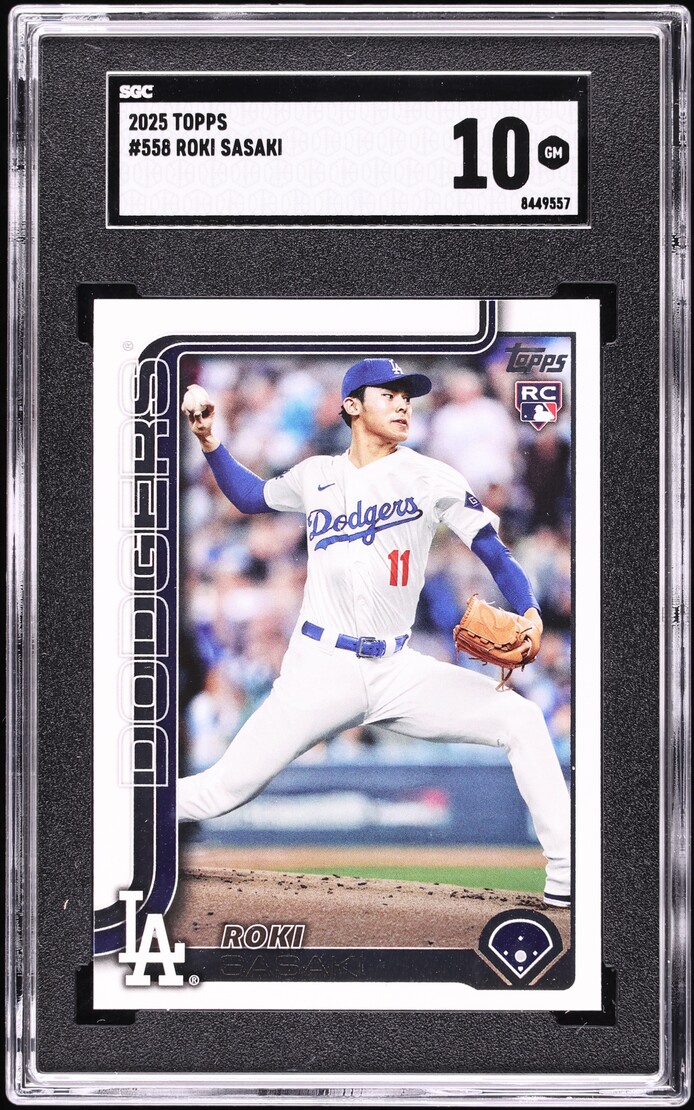 2025 Topps Roki Sasaki ROOKIE #558 SGC 10 GEM MINT