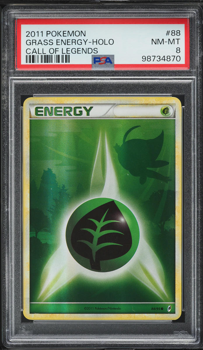 2011 Pokemon Call Of Legends Holo Grass Energy #88 PSA 8 NM-MT