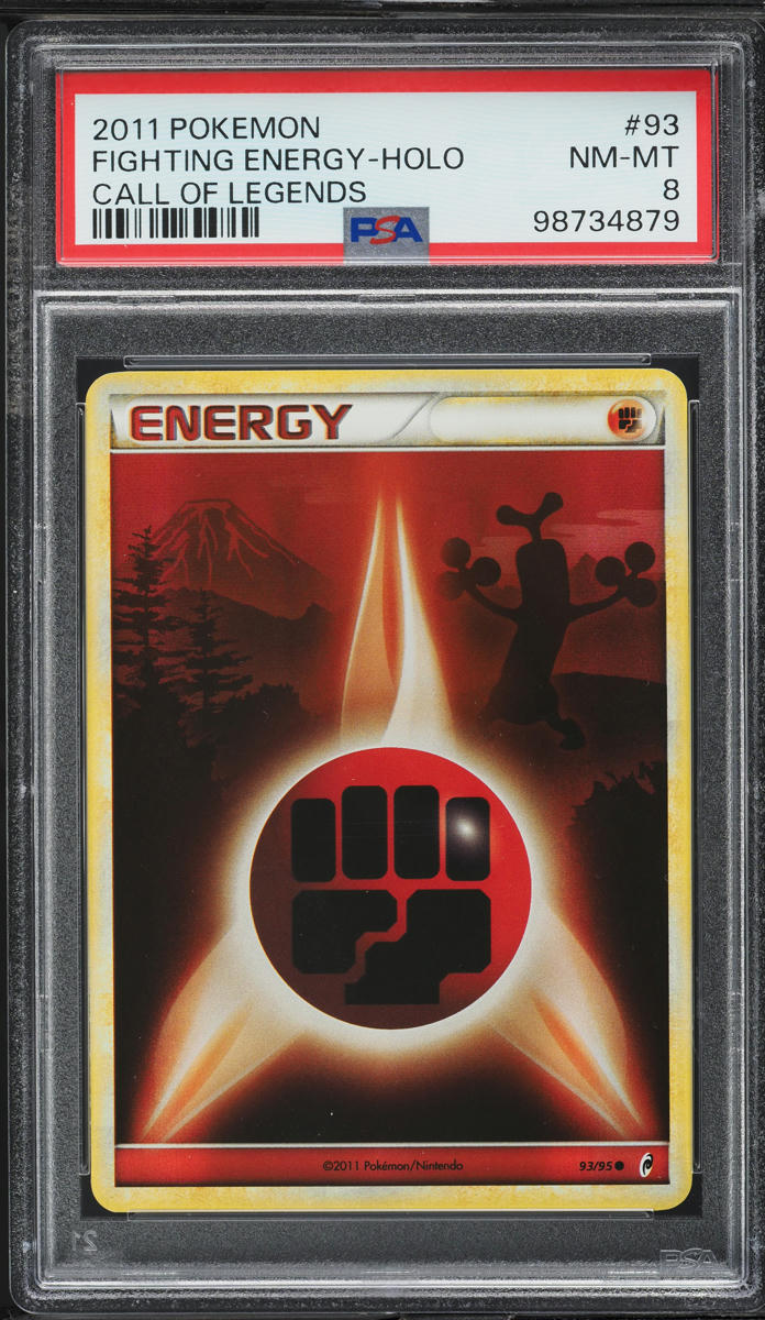 2011 Pokemon Call Of Legends Holo Fighting Energy #93 PSA 8 NM-MT