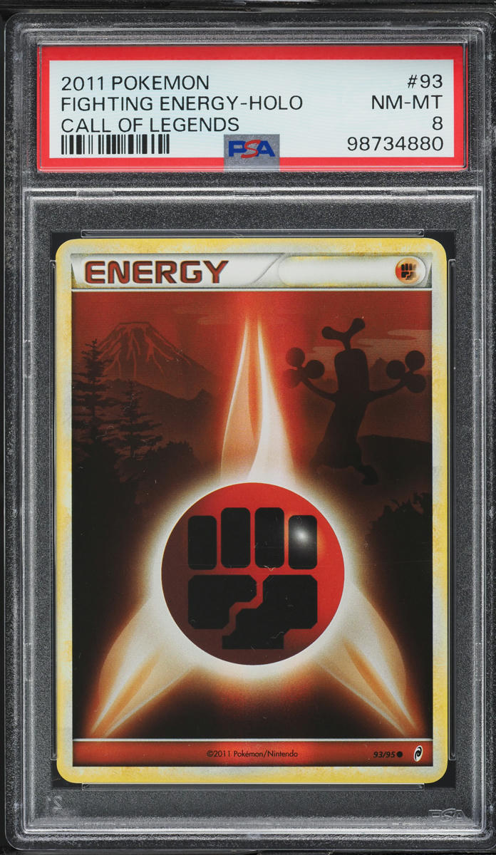 2011 Pokemon Call Of Legends Holo Fighting Energy #93 PSA 8 NM-MT