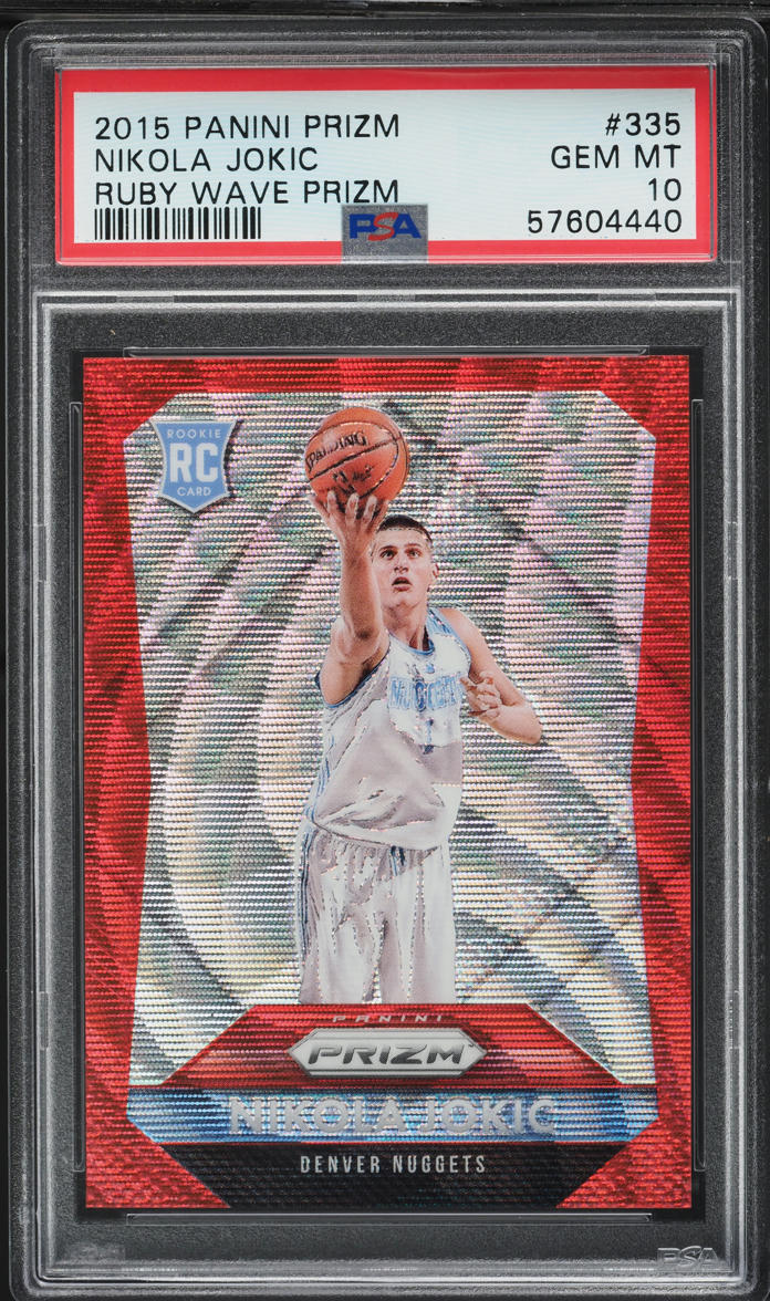 2015 Panini Prizm Ruby Wave Nikola Jokic ROOKIE /350 #335 PSA 10 GEM MINT