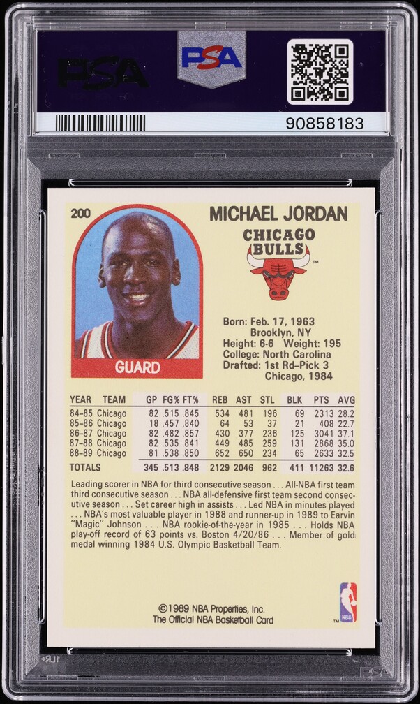 1989 Hoops Michael Jordan #200 PSA 7 NRMT