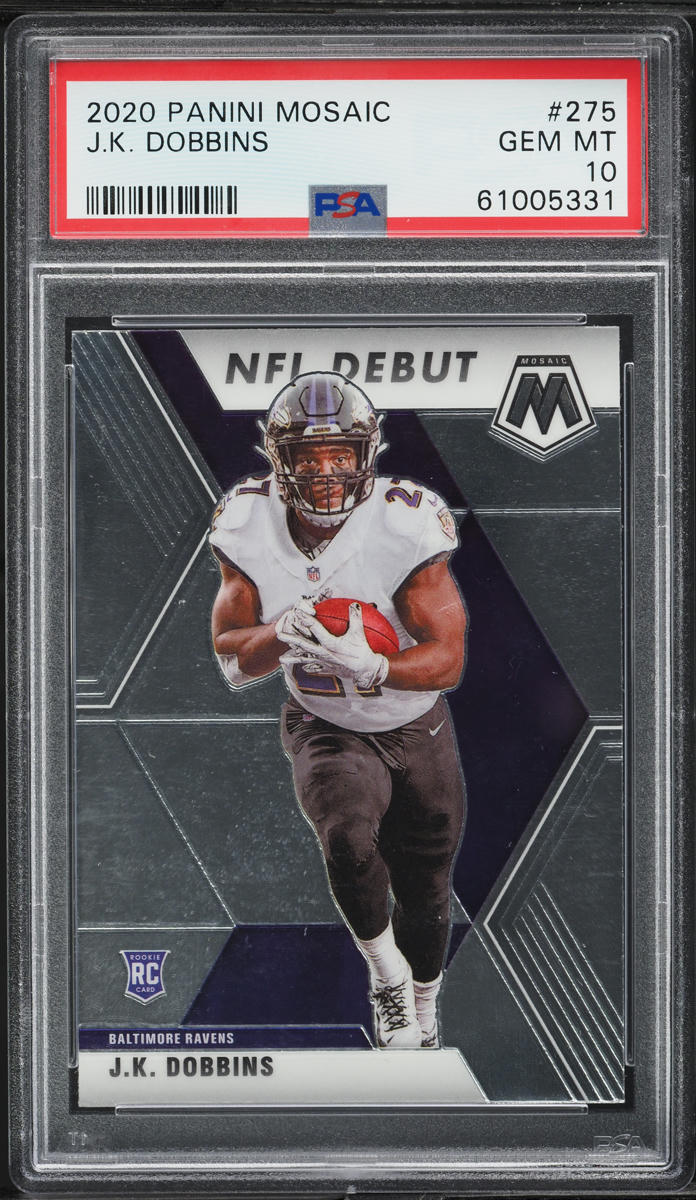 2020 Panini Mosaic J.K. Dobbins ROOKIE #275 PSA 10 GEM MINT