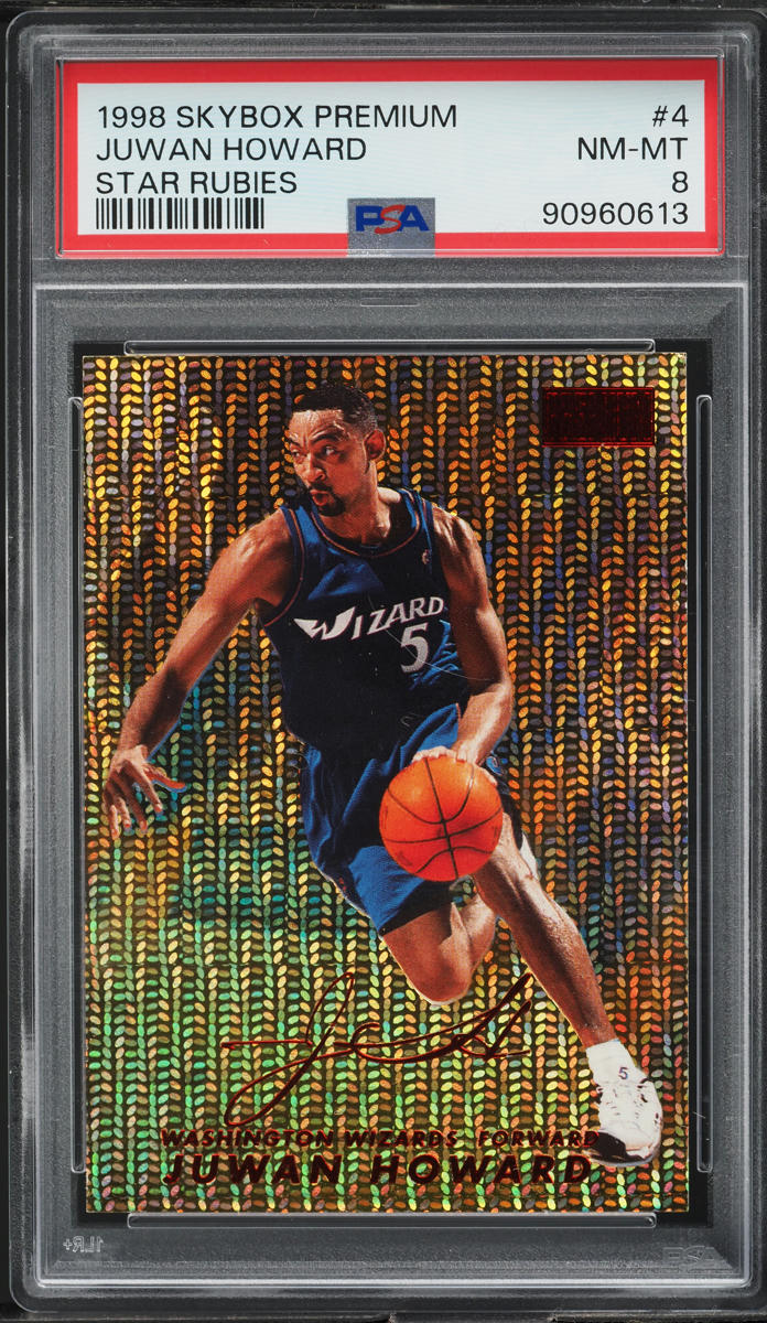 1998 Skybox Premium Star Rubies Juwan Howard /50 #4 PSA 8 NM-MT