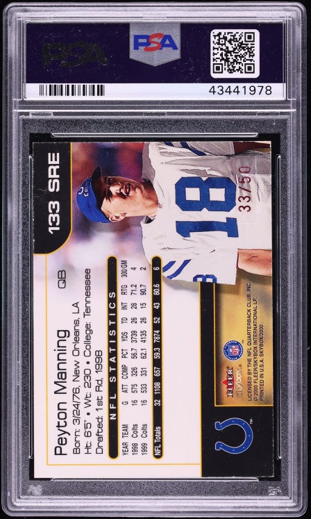 2000 Skybox Star Rubies Extreme Peyton Manning /50 #133 PSA 9 MINT