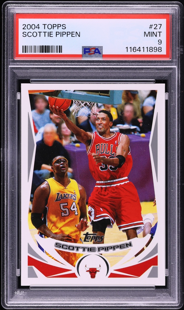 2004 Topps Basketball Scottie Pippen #27 PSA 9 MINT
