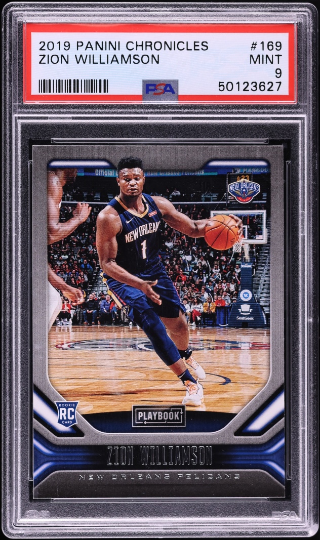 2019 Panini Chronicles Playbook Zion Williamson ROOKIE #169 PSA 9 MINT