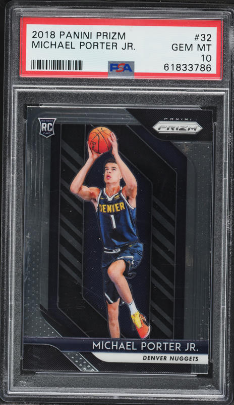 2018 Panini Prizm Michael Porter Jr. ROOKIE #32 PSA 9 MINT on