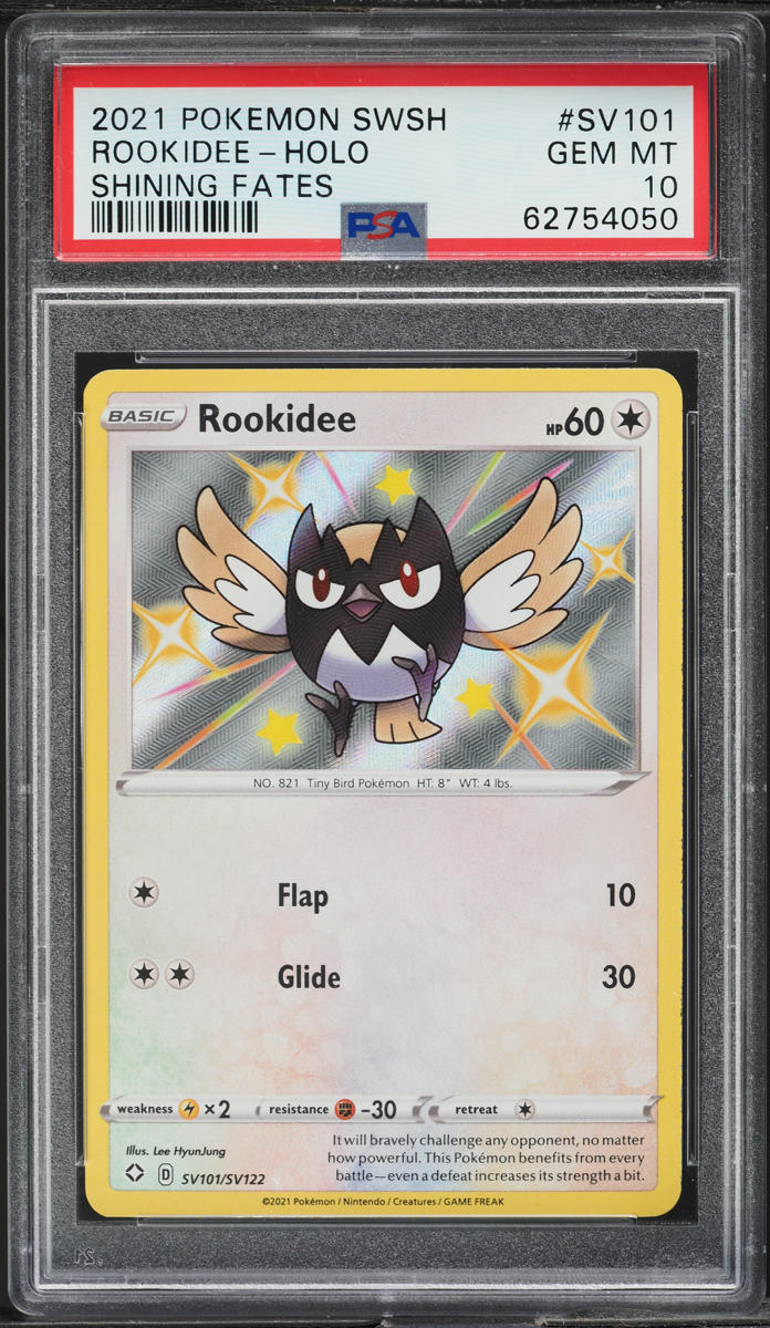 2021 Pokemon Sword & Shield Shining Fates Shiny Rookidee #SV101 PSA 10 GEM MINT