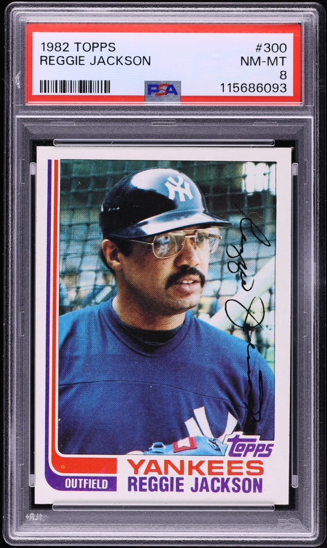1982 Topps Reggie Jackson #300 PSA 8 NM-MT