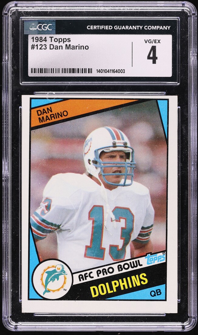 1984 Topps Football Dan Marino ROOKIE #123 CGC 4 VGEX