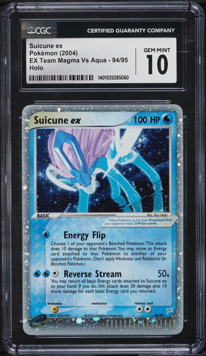 2004 Pokemon EX Team Magma Vs Team Aqua Holo Suicune ex #94 CGC 10 GEM MINT