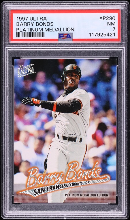 1997 Ultra Platinum Medallion Barry Bonds #P290 PSA 7 NRMT