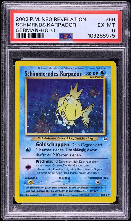 2001 Pokemon Neo Revelation 1st Edition Holo Shining Magikarp #66